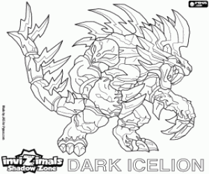 malvorlagen Dark Icelion, Invizimals Schattenzone ausmalbilder