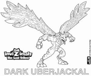 malvorlagen Dark Uberjackal, Invizimals DVS ausmalbilder