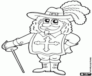 malvorlagen D'Artagnan, der berühmteste Musketier ausmalbilder