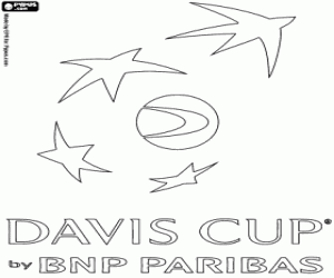 malvorlagen Davis Cup und BNP Paribas logo ausmalbilder