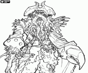 malvorlagen Davy Jones, Fluch der Karibik ausmalbilder