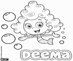malvorlagen Deema die Meerjungfrau,Bubble Guppies ausmalbilder