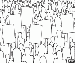 malvorlagen Demonstration für soziale Gerechtigkeit ausmalbilder