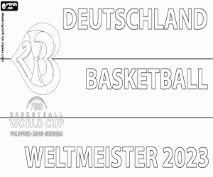 malvorlagen Deutschland, FIBA-Weltmeister 2023 ausmalbilder