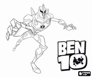 malvorlagen DiamondHead, ein Alien von Ben 10 ausmalbilder