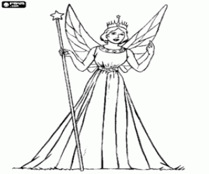 malvorlagen Die Feenkönigin mit der Krone ausmalbilder