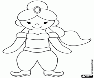 malvorlagen Die junge arabische Prinzessin ausmalbilder