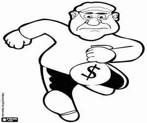 malvorlagen Der Dieb mit der Beute ausmalbilder