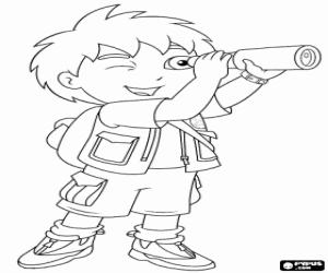 malvorlagen Diego mit der Fernrohr ausmalbilder