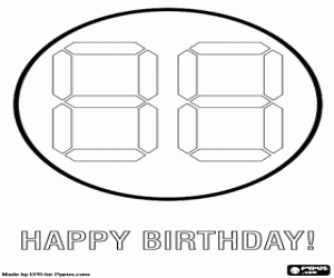 malvorlagen Digital-Karte für Geburtstag ausmalbilder