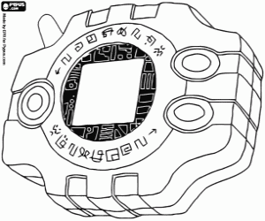 malvorlagen Ein Digivice von Digimon ausmalbilder