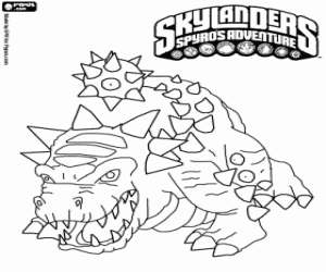 malvorlagen Der Dinosaurier Skylander Bash ausmalbilder