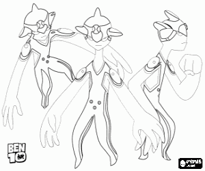 malvorlagen Ditto, ein Alien aus Ben 10 ausmalbilder