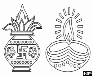 malvorlagen Diwali, das Festival der Lichter ausmalbilder