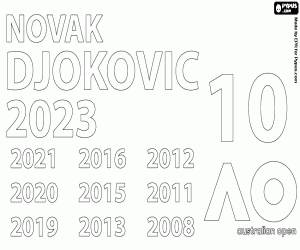 malvorlagen Djokovic, 10 Australian-Open-Titel ausmalbilder