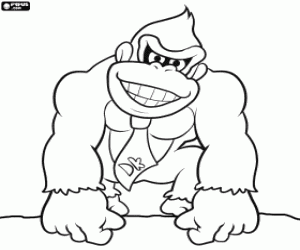 malvorlagen Donkey Kong, Gorilla von Nintendo ausmalbilder