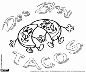 malvorlagen Dos Bros Tacos logo ausmalbilder