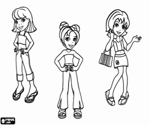 malvorlagen Drei Freunde von Polly in der PollyWorld ausmalbilder