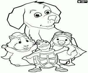 malvorlagen Die drei Wonder Pets und den Welpen ausmalbilder