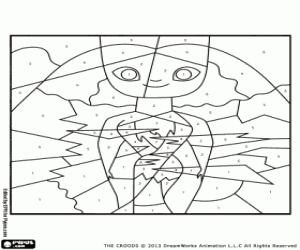 malvorlagen Eep Croods, Malen nach Zahlen ausmalbilder