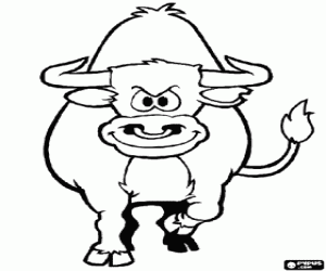 malvorlagen Ein aggressiver Stier ausmalbilder