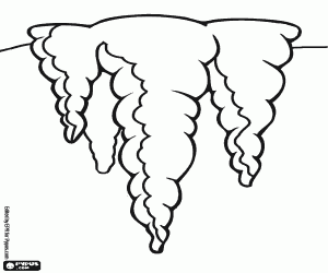 malvorlagen Einige Stalaktiten eines Bergwerks ausmalbilder