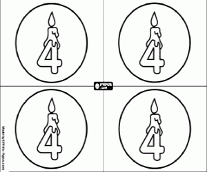 malvorlagen Einladung zu vier Geburtstagsparty ausmalbilder