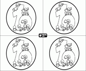 malvorlagen Einladungen für zehn Jahre party ausmalbilder