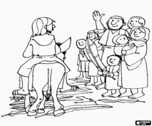 malvorlagen Eintrag nach Jerusalem, Palmsonntag ausmalbilder