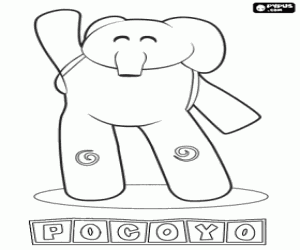 malvorlagen Der Elefant von Pocoyo, Elly ausmalbilder