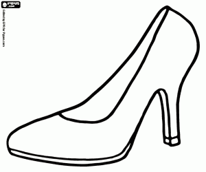 malvorlagen Eleganter Schuh für Frauen ausmalbilder