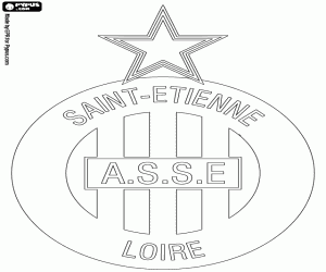 malvorlagen Emblem der AS Saint-Étienne ausmalbilder