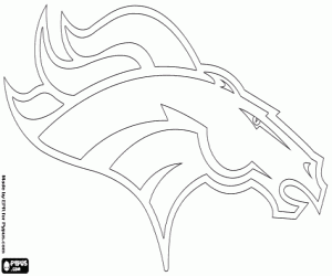 malvorlagen Emblem der Denver Broncos ausmalbilder