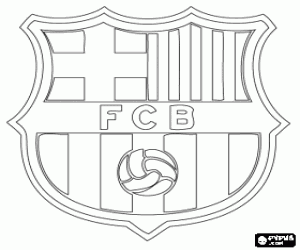malvorlagen Emblem des FC Barcelona, Barça ausmalbilder