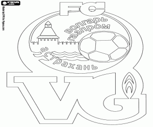 malvorlagen Emblem der FK Wolgar Astrachan ausmalbilder