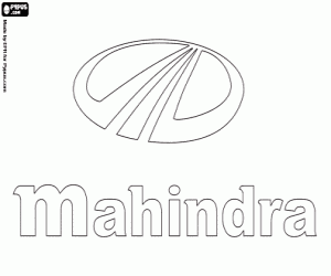 malvorlagen Emblem der Marke Mahindra ausmalbilder