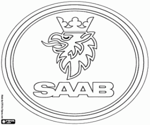 malvorlagen Emblem der Marke Saab ausmalbilder