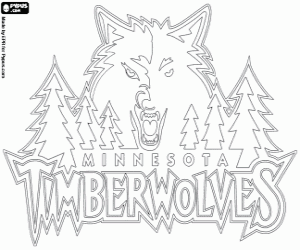 malvorlagen Emblem der Minnesota Timberwolves ausmalbilder