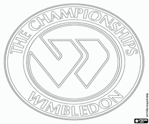 malvorlagen Emblem des Wimbledon-Turniers ausmalbilder
