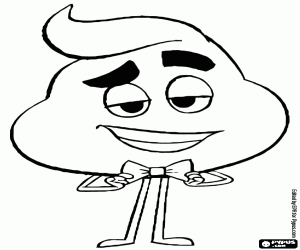 malvorlagen Die Emoji Poop, einen Charakter ausmalbilder