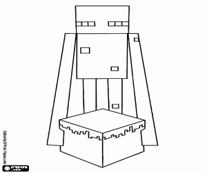 malvorlagen Ein Enderman mit ein Kuchen,Minecraft ausmalbilder
