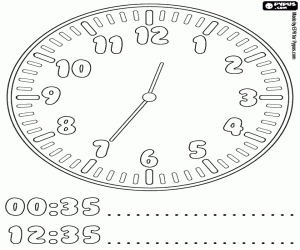 malvorlagen Es ist fünf nach halb ein ausmalbilder