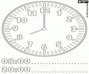 malvorlagen Es ist jetzt acht Uhr ausmalbilder