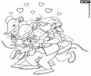 malvorlagen Die Familie Stilton glücklich ausmalbilder