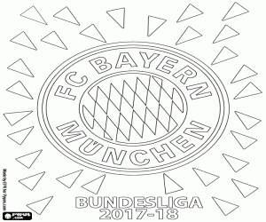 malvorlagen FC Bayern München, Bundesliga 2017-2018 ausmalbilder