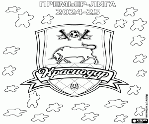 malvorlagen FC Krasnodar, Premjer-Liga 2024-2025 ausmalbilder