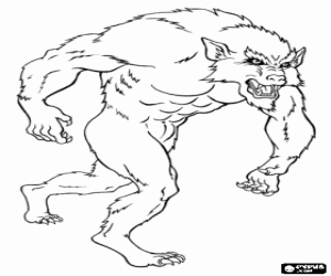 malvorlagen Fearsome Werwolf ausmalbilder