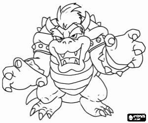 malvorlagen Der Feind von Mario, Bowser ausmalbilder