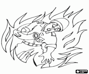 malvorlagen Feuerwehrmann unter den Flammen ausmalbilder