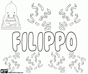 malvorlagen Filippo, Name auf Italienisch ausmalbilder